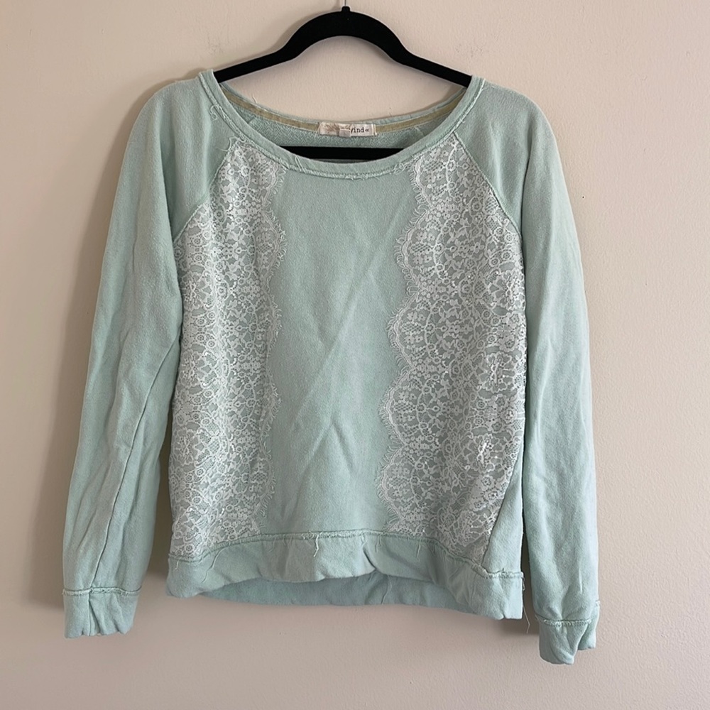 Rewind Mint Green Lace Sweater!